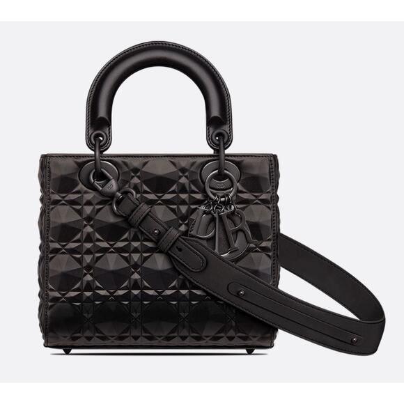 Dior Handbags - Dior My ABCDior Lady Dior Bag Diamond Motif Cannage Calfskin Small - Black